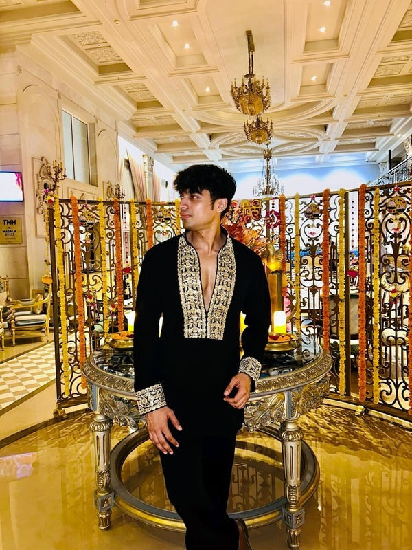 Black Maharaja Heritage Embroidered Designer