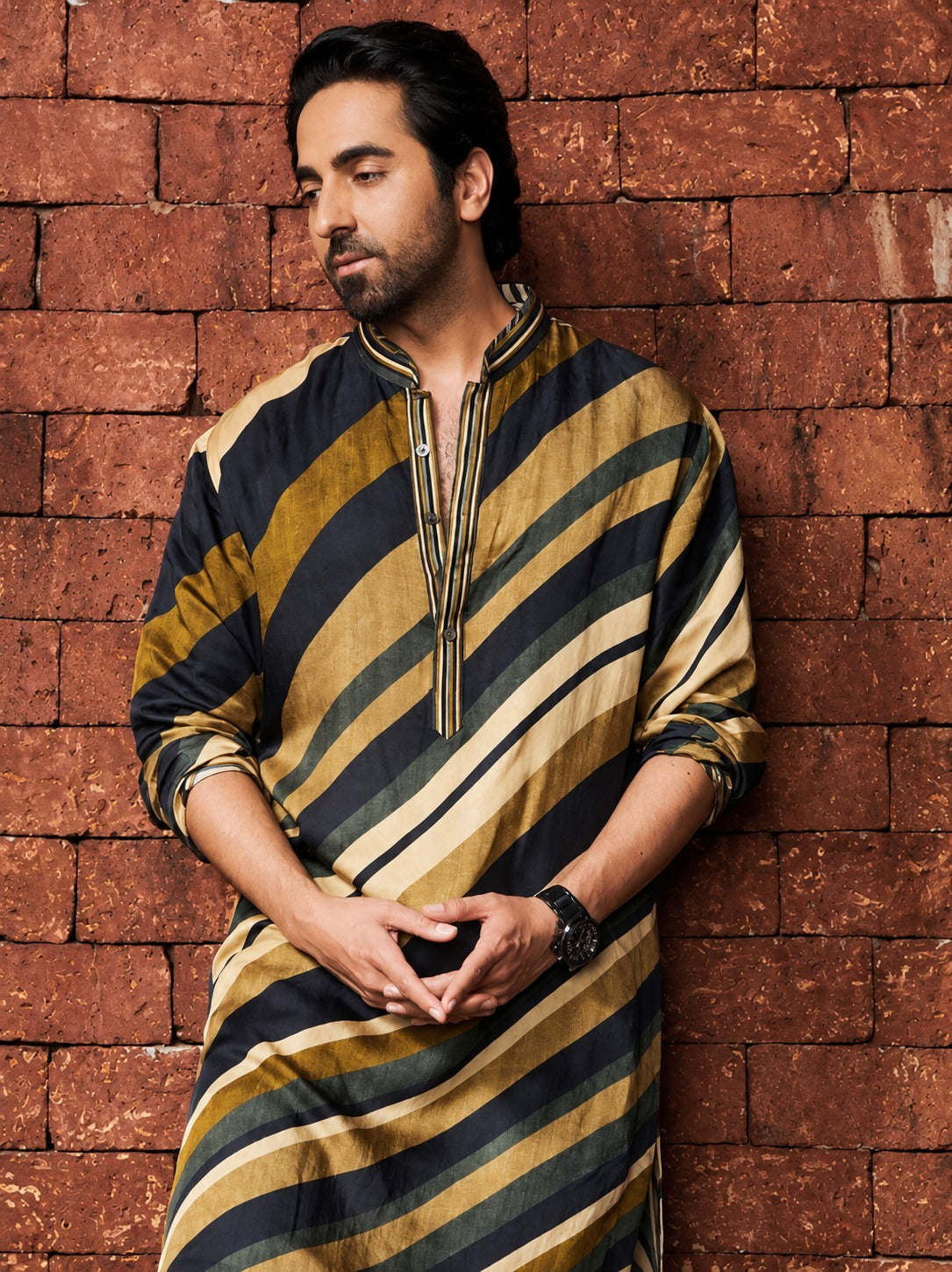 AK PRINTED KURTA WITH PAJAMA SET FOR MEN